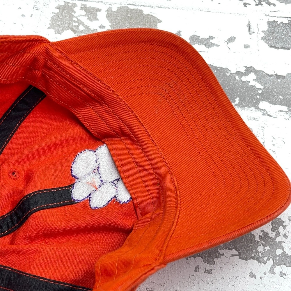 Clemson Tigers Hat Cap Strap Back Orange Dad Baseball Adjustable Plain Twill Paw - Picture 6 of 7